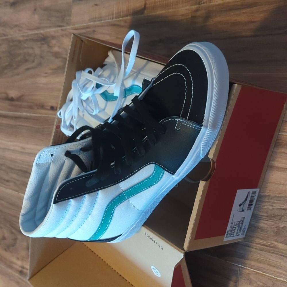 vans Sk8- Hi black turquoise white
